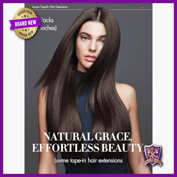 16 Inch Human Hair Tape-In Extensions, 25 Pieces, Straight, Seamless main image 5
